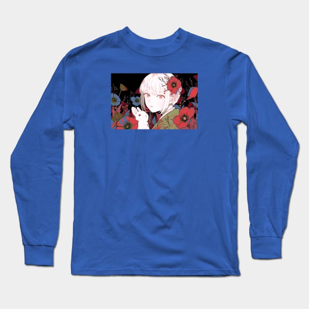 Bunny Girl Long Sleeve T-Shirt by Ziyaillust